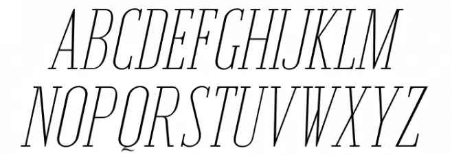 Emberly Thin Italic Fonte MAIÚSCULAS