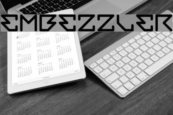 Embezzler Font examples