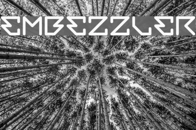 Embezzler Font examples