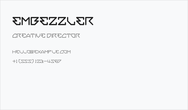 Embezzler Business Card