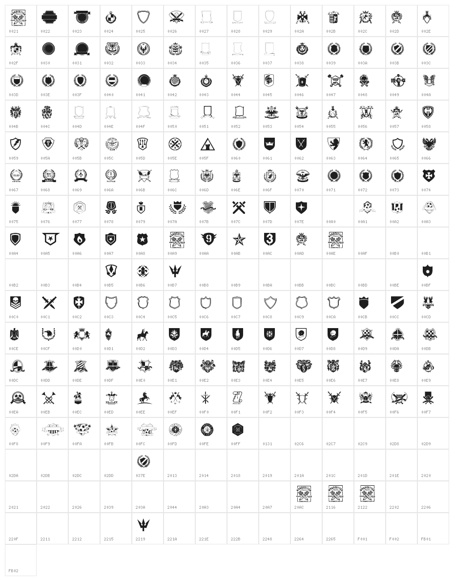 Emblem vol1 Character Map