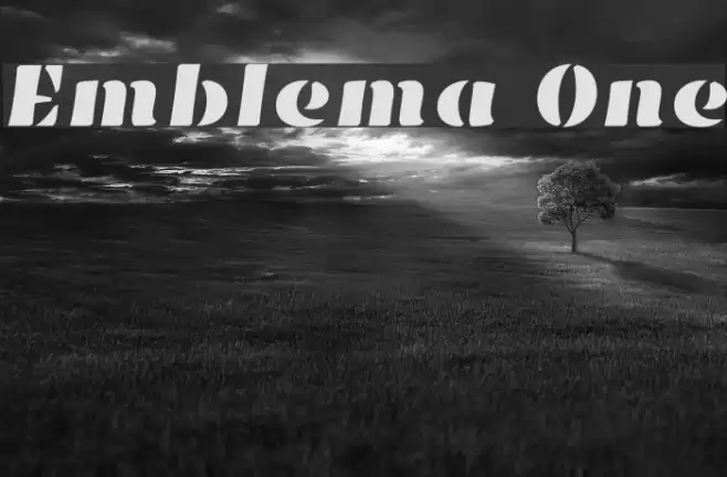 Emblema One Font examples