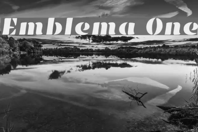 Emblema One Font examples