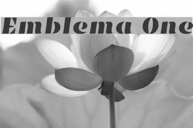 Emblema One Font examples