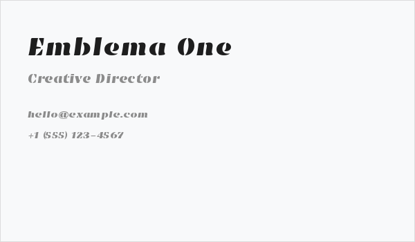 Emblema One Business Card