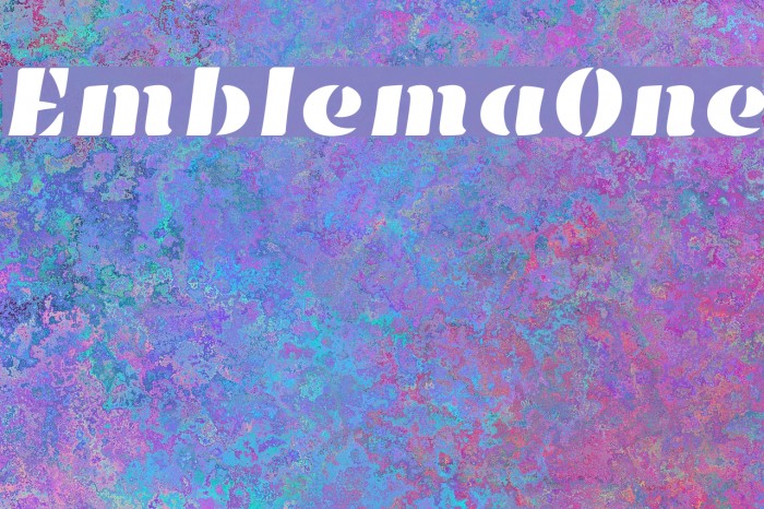 EmblemaOne Font examples
