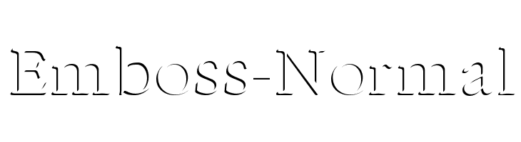 Emboss-Normal  Frei Schriftart Herunterladen