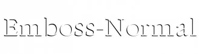 Emboss-Normal  Frei Schriftart Herunterladen