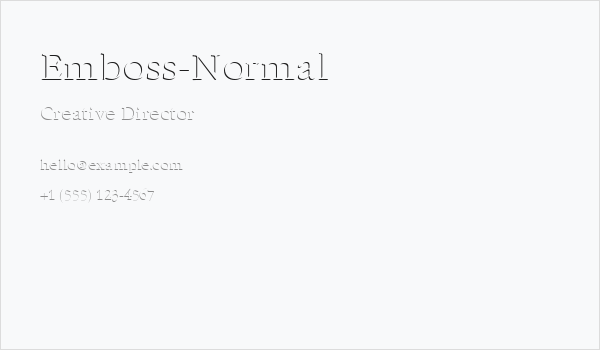 Emboss-Normal Business Card