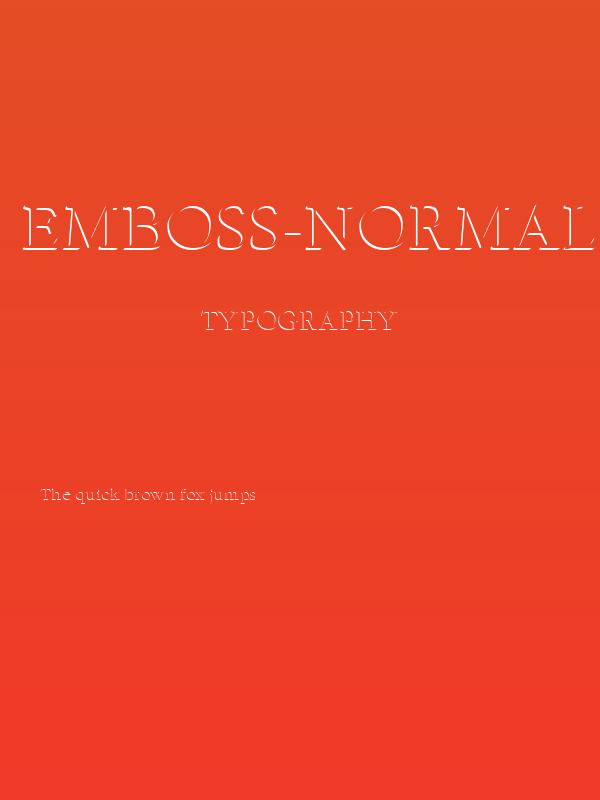 Emboss-Normal Poster
