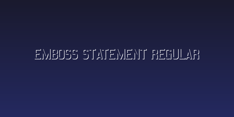 Emboss Statement Regular Social Header