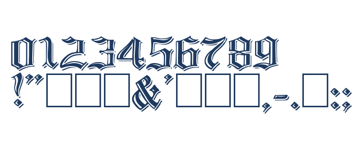 Embossed Black Wide Other Characters