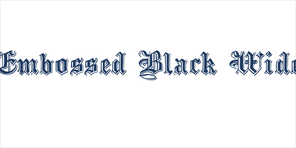Embossed Black Wide Logo
