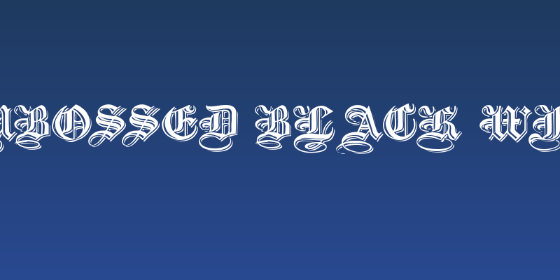 Embossed Black Wide Social Header