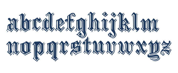 Embossed Black Wide Lowercase