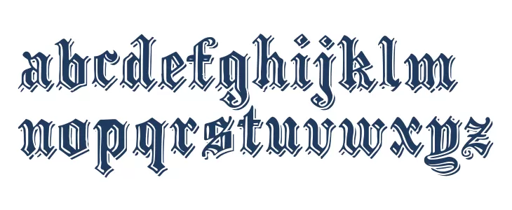 Embossed Black Wide خط أحرف صغيرة