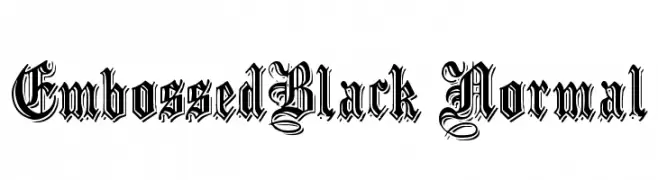 EmbossedBlack Normal  Frei Schriftart Herunterladen