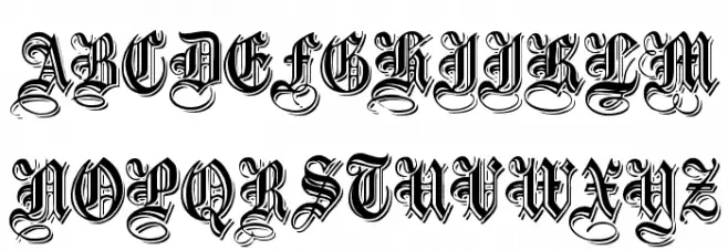 EmbossedBlack Normal Шрифта ВЕРХНИЙ