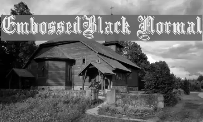 EmbossedBlack Normal Шрифта examples