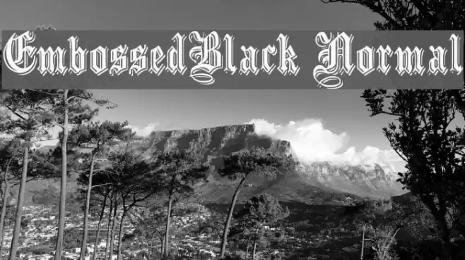 EmbossedBlack Normal Шрифта examples