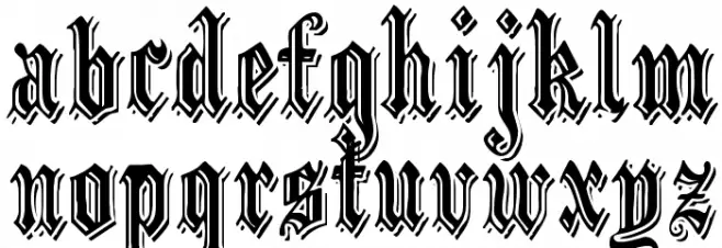 EmbossedBlack Normal Шрифта строчной