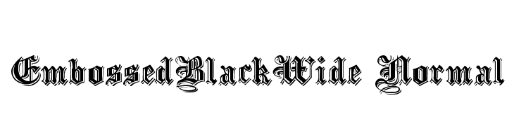 EmbossedBlackWide Normal  Frei Schriftart Herunterladen