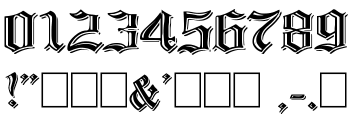 EmbossedBlackWide Normal Font OTHER CHARS
