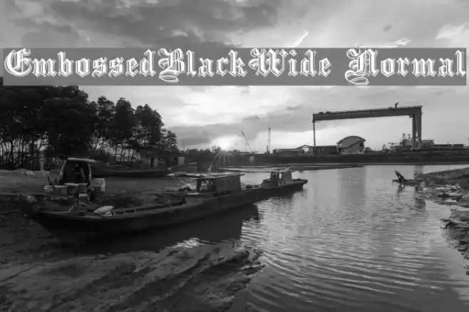 EmbossedBlackWide Normal フォント examples