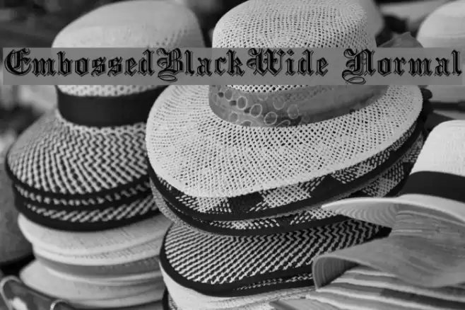 EmbossedBlackWide Normal フォント examples