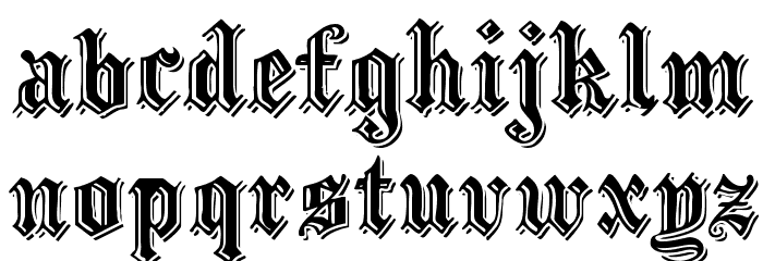 EmbossedBlackWide Normal Font LOWERCASE