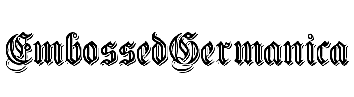 EmbossedGermanica Font