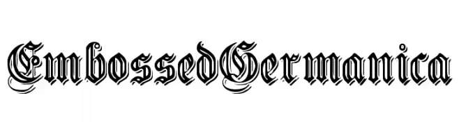 EmbossedGermanica  font caratteri gratis