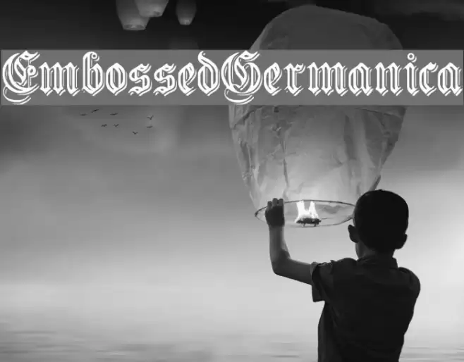 EmbossedGermanica Fonte examples