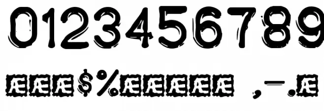 Embossing Tape 1 [BRK] Font OTHER CHARS