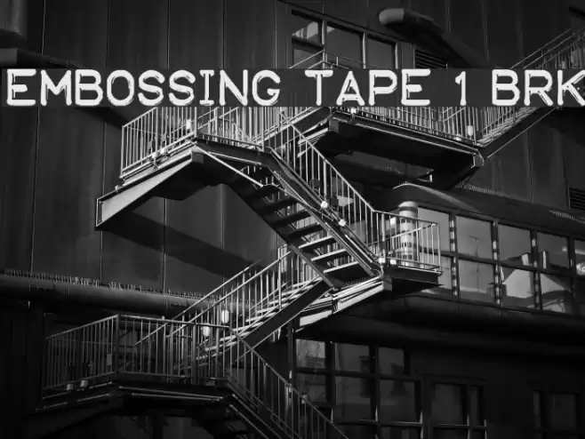 Embossing Tape 1 [BRK] Font examples
