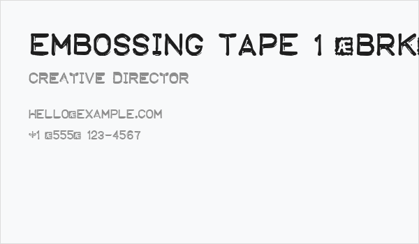 Embossing Tape 1 [BRK] Business Card