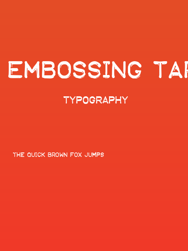 Embossing Tape 1 [BRK] Poster