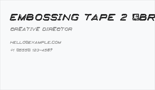 Embossing Tape 2 [BRK] Business Card
