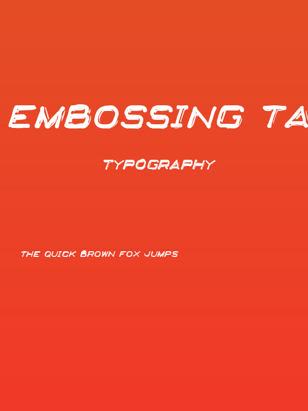 Embossing Tape 2 [BRK] Poster