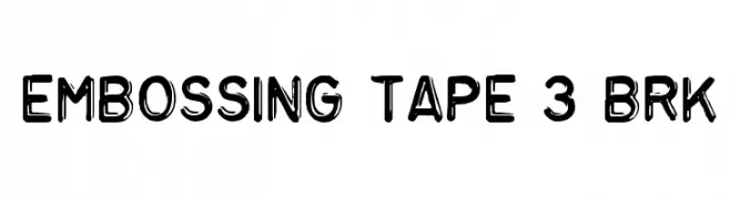 Embossing Tape 3 BRK  تنزيل الخطوط