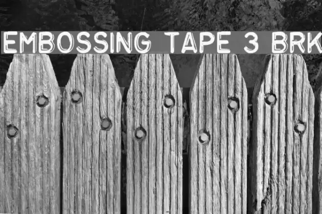 Embossing Tape 3 BRK Шрифта examples