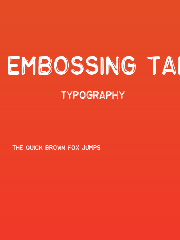 Embossing Tape 3 BRK Poster