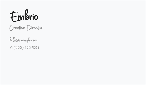 Embrio Business Card