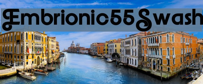 Embrionic55Swash Font examples