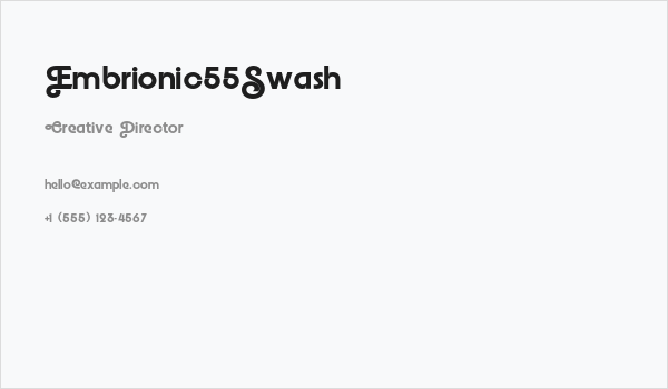Embrionic55Swash Business Card