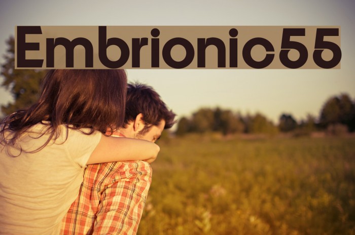 Embrionic55 Font examples