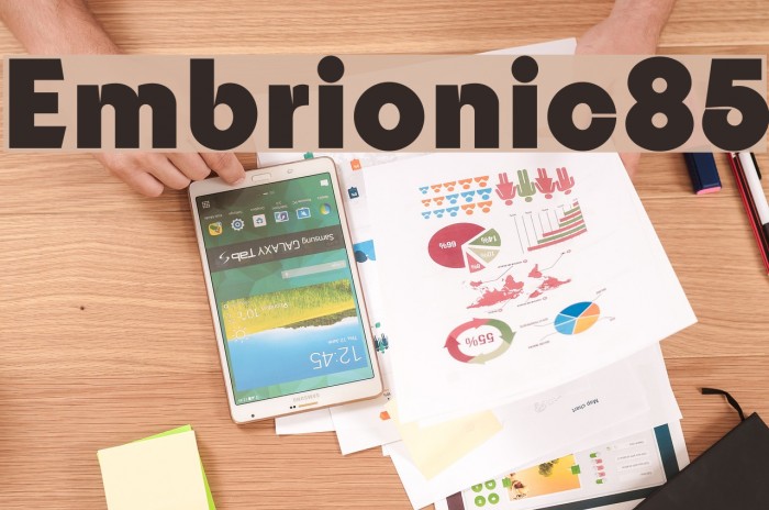 Embrionic85 Font examples