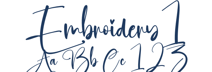Embroidery1 Font Preview