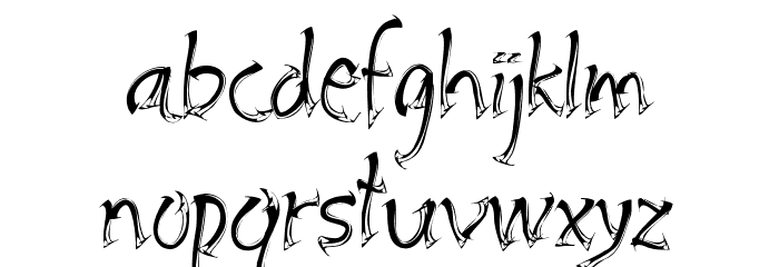 Embrush Font LOWERCASE