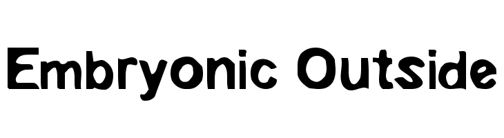 Embryonic Outside Font